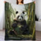 Panda Decke Fleecedecke Geschenk Damen Männer Mädchen Jungen Vier Jahreszeiten Super Weich Und Bequem Plüschdecke Sofa Schlafsofa Büro（180×200cm）