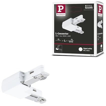Paulmann 95646 URail Verbinder L-Stück 62x62 mm max. 1.000W Signalweiß Schienensystem