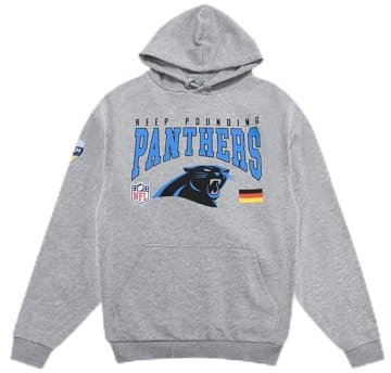 CAROLINA PANTHERS Unisex Football Hooded Kapuzenpullover, Grey Med, L EU