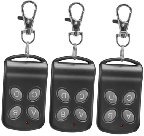 Angoily 3 Stück 433 Fernbedienung Elektrische Türsteuerung Batterien Schlüsselanhänger Schlüsselanhänger Garagentorschlüssel 433 Mhz Fernbedienung Schlüsselloser Zugang Fernbedienung 4