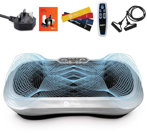 LifePro Waver Vibration Plate Exercise Machine for Full Body Workout, 99 Speed Levels, Resistance Bands, Remote, Home Fitness and Weight Loss Platform