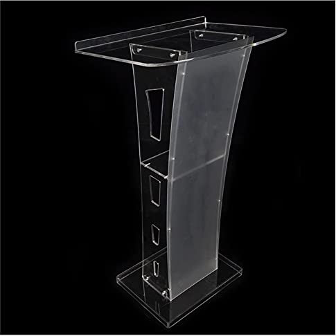 Rednerpult-Podiumständer aus Acryl, für Hochzeit, Büro, Schule, Kapelle, Konferenz, tragbar, transparent, 60 x 45 x 110 cm