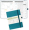 POPRUN Kalender 2025 2026 Monatsplaner 22 x 16,5 cm - 18 Monate Monatskalender Softcover A5 (Jul.2025-Dez.2026) - 1 Monat 4 Seiten, mit PU-Leder, 100 GSM Papier - Pazifikgrün