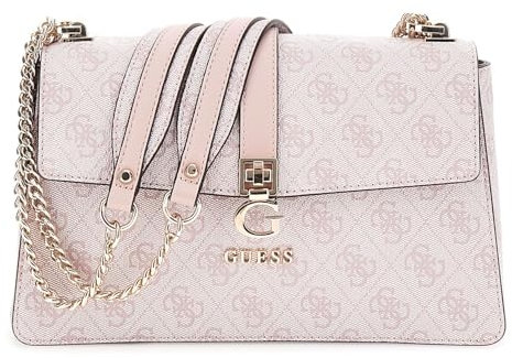 GUESS Zamira Convertible Xbody Flap Bag Orchid Logo
