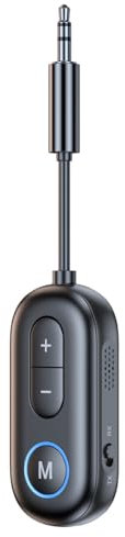 Colexy Bluetooth 5.4 Sender Empfänger Bluetooth aux Adapter, Klinke 2 in 1 Bluetooth Transmitter und Receiver für Heimstereo, Flugzeug, Kopfhörer, Lautsprecher, Laptop, Tretmühle (Typ-C Aufladung)