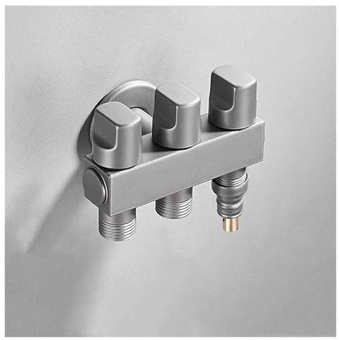 YANGC 1PC Bibcock Einer In Drei Outlet Eckventil Messing 3-Weg/4-Wege Wasser Heizung Wc multi-Funktion Wasserhahn Gewinde G1/2'(H)