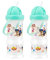 Paw Patrol Sipper ‘n’ Snacker, 36m+ 2 Pack Set Water Bottle, Teal 300ml Flip Straw with Carry Handle, Snack Storage, BPA Free Reusable Non-Spill Bottles