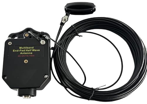 JYR4010-150W End Fed Half Wave Antenna, 150W Shortwave Radio Antenna for Ham Radio, 4 Band 10m 15m 20m 40m Long Wire, 1:64 Balun No Tuning (Black)