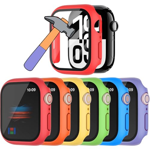 HANKN 6 Pack Matte Hard Case for Apple Watch Series 11 10 42mm