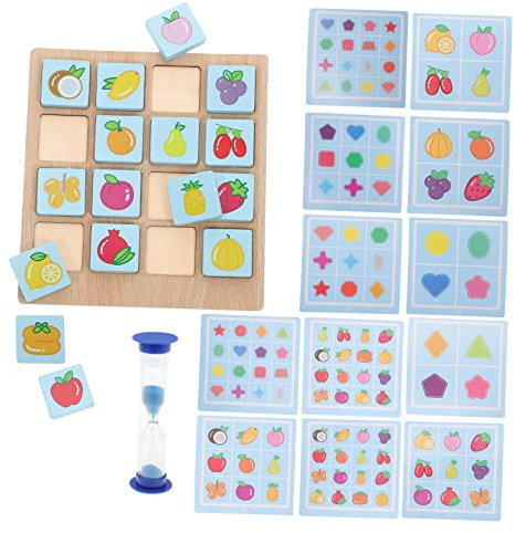 ibasenice 1 Satz Memory-Schach- Puzzle rätselbuch laubsägen für knobeleien für gehirn Training sofortiges Gedächtnisspielzeug Kinderspielzeug hölzern