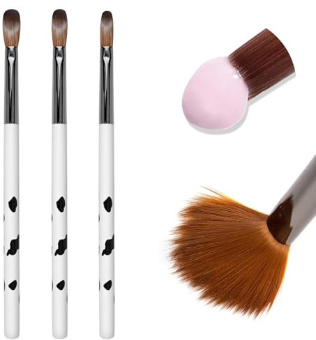 3 Pcs Acrylic Nail Brush Set,Size 8/10/14 Nail Brush Set for Nail Extension Acrylic Nail Art Design Women Gift Set – Manicure & Pedicure Nail Brushes for Professional Use