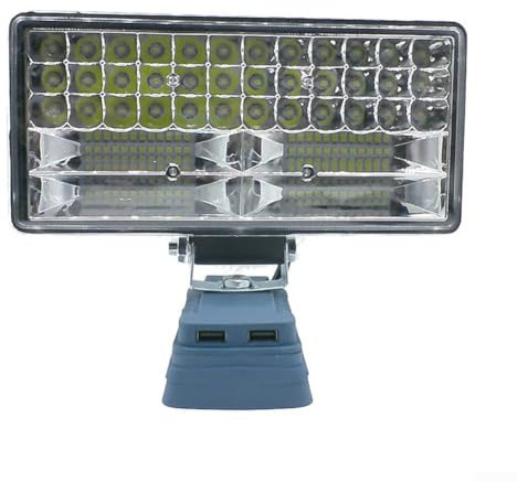 Wiederaufladbare LED-Arbeits-Taschenlampe, Dual-Strahl-Funktionalität, kompatibel mit Bosch-Li-Ionen-Akku, perfekt für Außenarbeitsbeleuchtung (A)