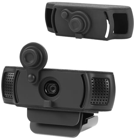 Silicone Protective Privacy Cover Case for Logitech C920x HD Pro /C920 Pro/C922x Webcam, Camera Cover Sleeve Full Protector to Protect Lens and Security, Black