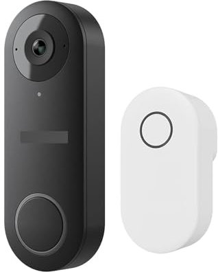 VEKELETE 2K+ Video Doorbell Smart Home Video Intercom Human Detection Support Door Bell With Chime WiFi Or PoE Options(PoE Doorbell,U/S)