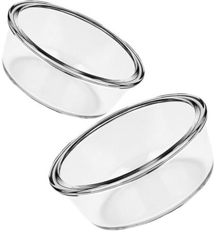 DECOMELODY 2 Stück Hitzebeständige Glas Schüsseln Spülmaschinenfest Vielseitige Salat und Dessertschalen Geeignet für Ofen und Heißluftfritteuse Lebensmittelecht Runde Auflaufformen