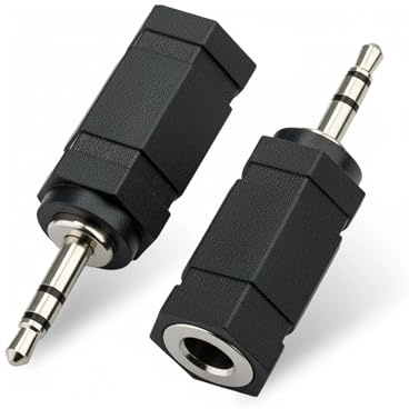 SEYUGOPTI 2 Stück 2,5 mm Stecker Auf 3,5 mm Buchse, Klinkenstecker Adapter 2 5 auf 3 5 für Kopfhörer Lautsprecher Mobile Geräte für 3.5mm Autoradio IR Repeater Receiver