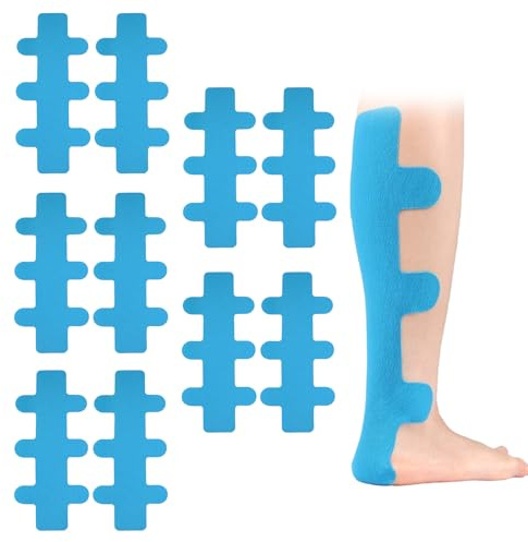 10 Stück Bandage Achillessehnenentzündung, Kinesiotapes Vorgeschnitten, Kinesio-Tape, Zur Unterstützung Der Achillessehne, Wasserfest und Hautfreundlich, Beugen Muskelzerrungen Vor