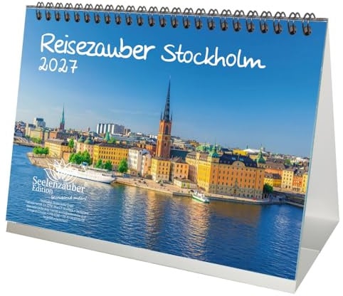 Reisezauber Stockholm DIN A5 Tischkalender für 2027 Schweden Stadt Reise Land Urlaub - Seelenzauber