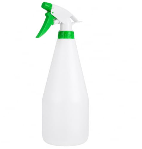Muexoee 1 Litre Empty Plastic Spray Bottle, Adjustable Nozzle (Mist/Stream/Off), Refillable Trigger Sprayer for Cleaning, Gardening, Hair Salon, Baking, Pet Training, Indoor & Outdoor Use