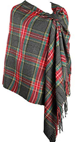 Achillea Übergroßer Schal mit Kaschmir-Feeling, Schottenkaro, Schottenkaro, Winter, warm, 203,2 x 76,2 cm, Stewart Black Tartan, 80 x 30