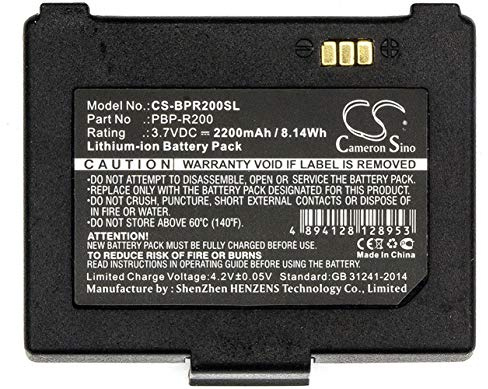 CS-BPR200SL Akku 2200mAh Kompatibel mit [Bixolon] SPP-R200, SPP-R200/II, SPP-R200II, SPP-R200III, SPP-R210 Ersetzt K409-00007A, PBP-R200