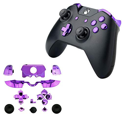Ersatz-Tasten für Xbox One Elite, Stoßstangen-Triggers T6 T8 Schraube für Xbox One Controller mit 3,5 mm Klinke (Chrom Violett)
