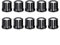 Qiilu Poti Knöpfe 6mm,10 Stücke E-Gitarre Lautstärkeregler Gitarre Basförmigen brunde Welle Scter Kappe Potentiometer d Shaft knobs,6mm knob,Potentiometer knobs 6mm