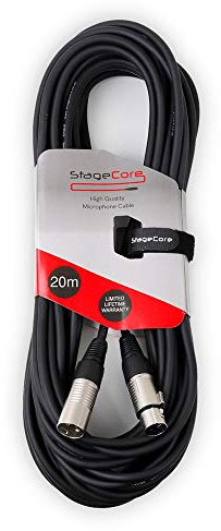 StageCore 20M XLR to XLR Microphone Cable Lead DJ Disco