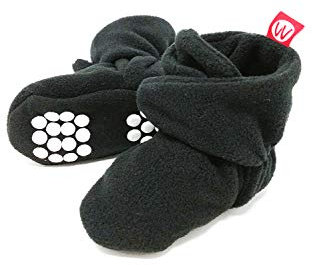 Wrapables Fleece Baby Booties with Anti-Skid Bottoms