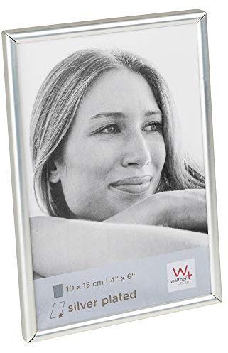 walther design Bilderrahmen matt silber 10 x 15 cm Chloe Portraitrahmen WD015T