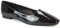 Womens Flat Slip On Square Toe Pumps Ladies Ballet Casual Shoes Size 3-8 Black Patent