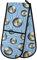 Moyyo Oven Glove Gold Fish And Colored Balls Double Oven Glove Heat Resistant Kitchen Oven Mitt with Soft Quilted Cotton Lining Filling Pot Holders for Basking Cooking Pizza Microwave