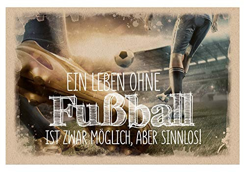 KE - Glückwunsch-Karte zum Geburtstag für Männer mit Spruch, mit Umschlag, DIN B6, lustige Geburtstagskarte Mann, Motiv: Fußball