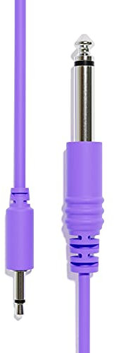 ExcelValley - 1-Pack - Mono Patchkabel - TS 3,5mm 1/8 zu 6,35mm 1/4 [Purpur | 120 cm - 47,24]