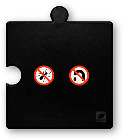 AntPad Gamelle anti-fourmis pour nourriture | Gamelle anti-fourmis pour chien et chat | Pots de fleurs et poubelles de bureau sans produits chimiques, pas besoin de remplir d'eau (Noir)