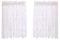 Betos - Mezze tende corte in voile con pizzo, ideali per cucina, bar, cucina e bagno (2 pannelli, 74 x 90 cm, bianco)