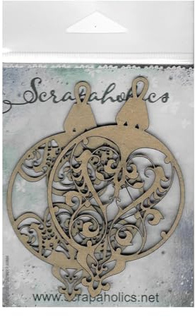 Scrapaholics Laser Cut Chipboard 2mm Thick-Lace Ornaments, 2/Pkg, 4X2.25