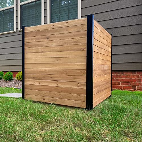 Enclo Privacy Screens EC18008 Richmond Sichtschutzzaun für den Außenbereich, kein Graben, 96,5 cm B x 106,7 cm H, Zedernholz (2 Paneele)