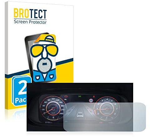 BROTECT Entspiegelungs-Schutzfolie für Hyundai i20N 2021 Cockpit (2 Stück) Matte Displayschutz-Folie, Anti-Reflex, Anti-Fingerprint