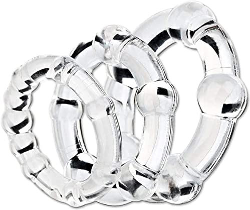 MEYILA Cock Rings 3Pcs, Soft Silicone Penis Rings, Adult Sex Toys & Games, Cock Ring for Men's Sexual Wellness Erection Enhancing Sex Toy for Man or Couples Play