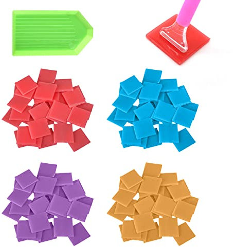 PFLYPF Arcilla de pintura de diamantes, 80 piezas y 1 punto de taladro, varios colores, herramientas de pintura DIY, arcilla, pintura de diamantes, arcilla, bordado de pintura