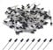 BESTYCHAO Lot de 100 rivets aveugles en aluminium 4 mm x 8 mm, rivets pop à extrémité ouverte (noir)