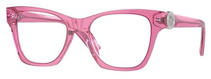 Versace Brille VE 3341 U 5421 transparent pink, Transparentes Rosa, 50/18/145