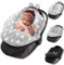 Leanbe Fußsack Baby Einschlagdecke für Winter geeignet für Kinderwagen Babyschale Babyfußsack Babybett Autositz Buggy (Herz weiß)