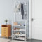 FairyHover Hall Tree with 4-Tier Shoe Shelf and 8 Adjustable Metal Hooks Coat Rack Coat and Shoe Rack Entryway Narrow Coat Racks Free Standing for Closet Boot Organizer A,60 * 26 * 152CM