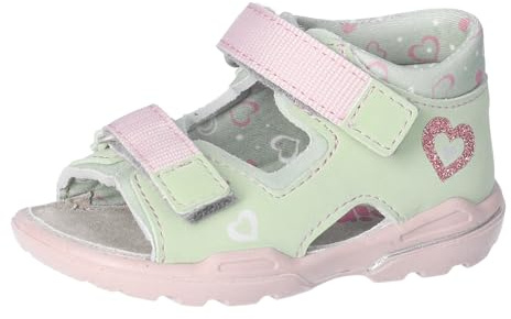 RICOSTA Mädchen Sandalen Kittie, Baby und Kleinkinder Lauflernschuhe, Weite: Mittel, Outdoorsandalen, Halbschuhe, Klettverschluss, Avocado (520), 20 EU