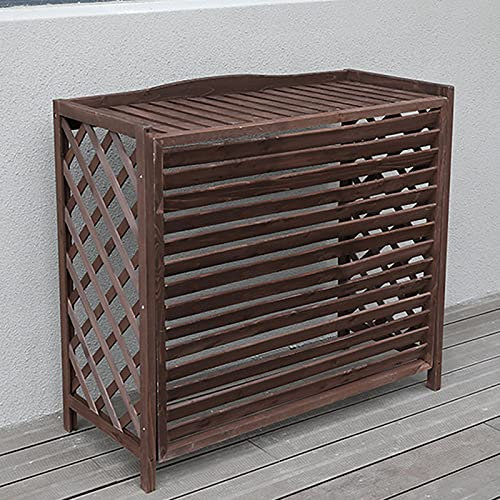 Genérico Soporte para plantasUnidad de Aire Acondicionado, Unidad Exterior, barandilla con Marco, protección contra la corrosión, Unidad de Aire Acondicionado de Madera, Unidad Exterior, Estante para