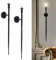 OOOMART.COM Kerzenleuchter Lange Wandkerzenhalter - 2er Set Schwarz Lange Wand Kerzenleuchter Retro Chic Wandleuchter Kerzenhalter Dekoration für Esszimmer, Wohnzimmer, Büro, Badezimmer