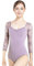 s.lemon Ballett Body Damen,Erwachsene 3/4 Ärmel Spitze Ballett Trikot D004 Lila 160