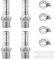 Josaton Lot de 4 raccords de tuyau cannelés en acier inoxydable 3/8 mâle x 13 mm, connecteur cannelé avec collier de serrage pour air, eau, carburant
